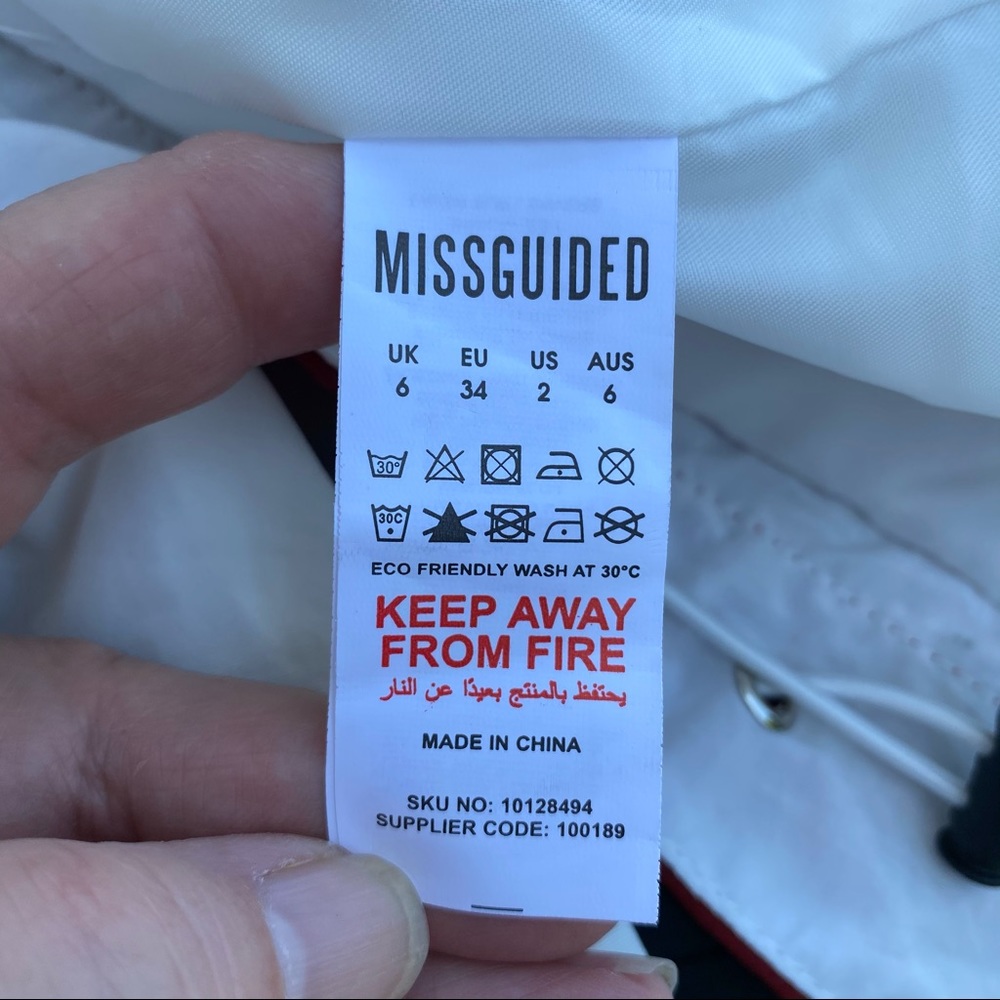 Missguided Color Block Hooded Windbreaker Zip - Picture 12 of 14